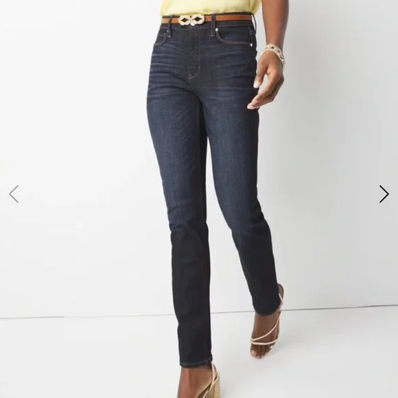 White House Black Market Brand New High Rise Slim Dark Wash Jeans - Picture 1 of 9